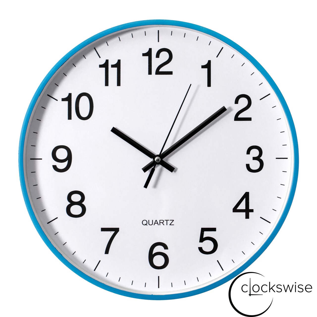Clockswise Black Analog Clock – Silent, Non-Ticking for Wall, Office Desk, Table and Shelf, Battery-Operated Perfect for Home Office, Farmhouse Kitchen Decor, Bathroom, School and Bedroom Decor